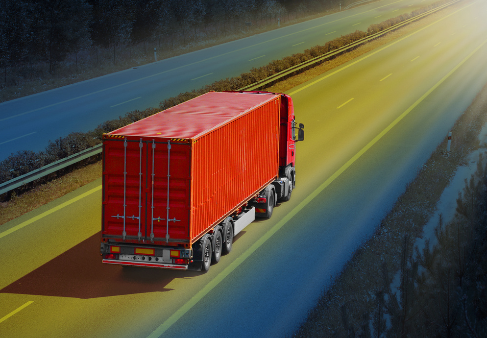 Container truck.